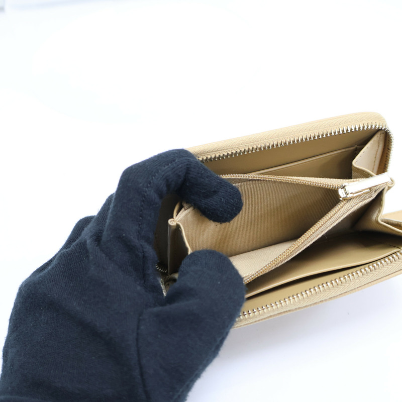 卡其色牛皮 拉鍊 零錢包 AP4658【CHANEL 香奈兒】 AP4658-6