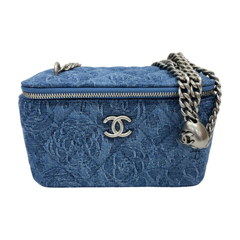 藍色 丹寧布 長方盒 Sweetheart Small Vanity Case 肩背包 【CHANEL 香奈兒】 AP3204
