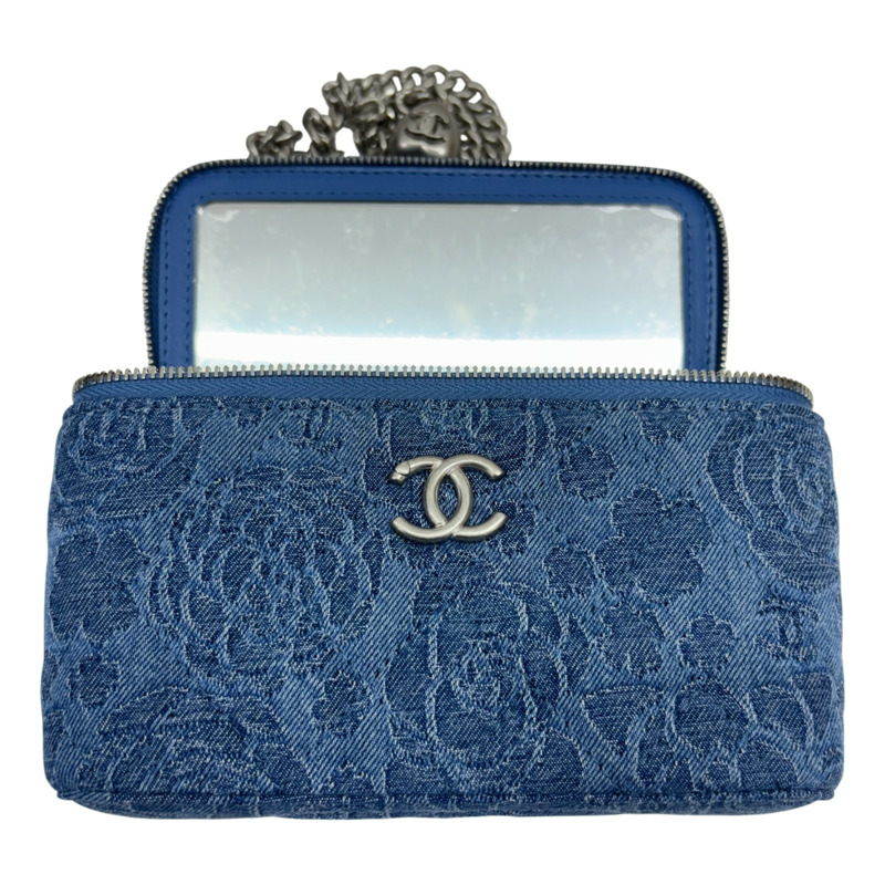 藍色 丹寧布 長方盒 Sweetheart Small Vanity Case 肩背包 【CHANEL 香奈兒】 AP3204-4