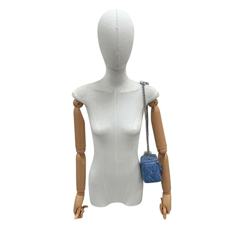 藍色 丹寧布 長方盒 Sweetheart Small Vanity Case 肩背包 【CHANEL 香奈兒】 AP3204-7