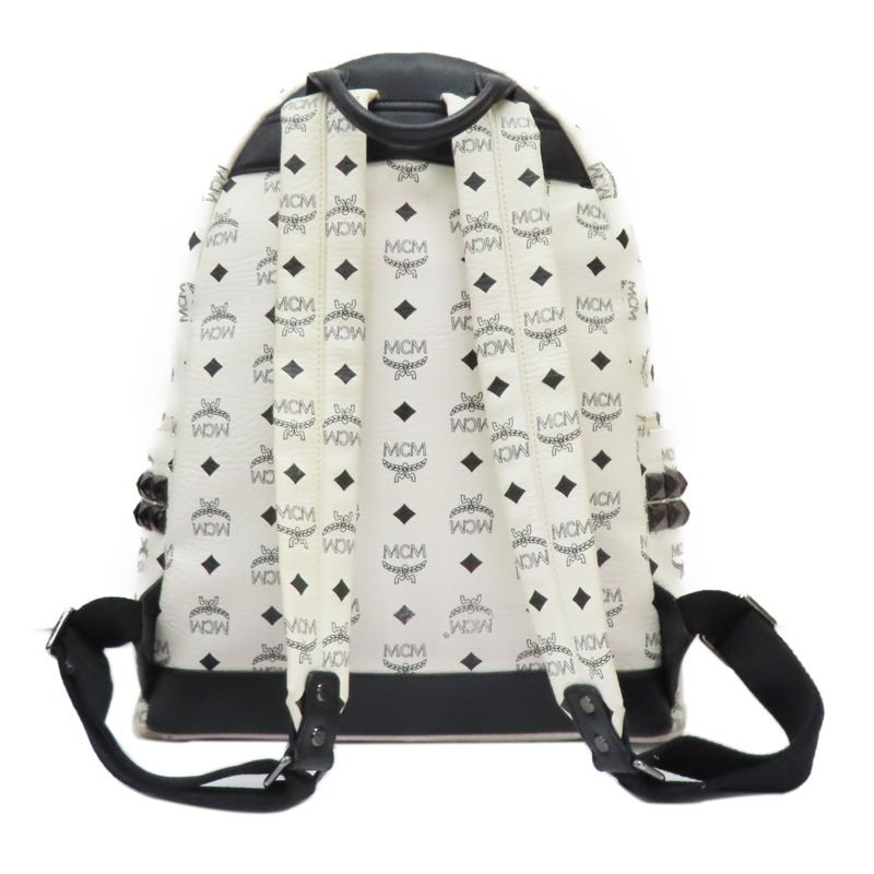 白色帆布 Visetos系列 Stark Bebe Boo 後背包【MCM】-1