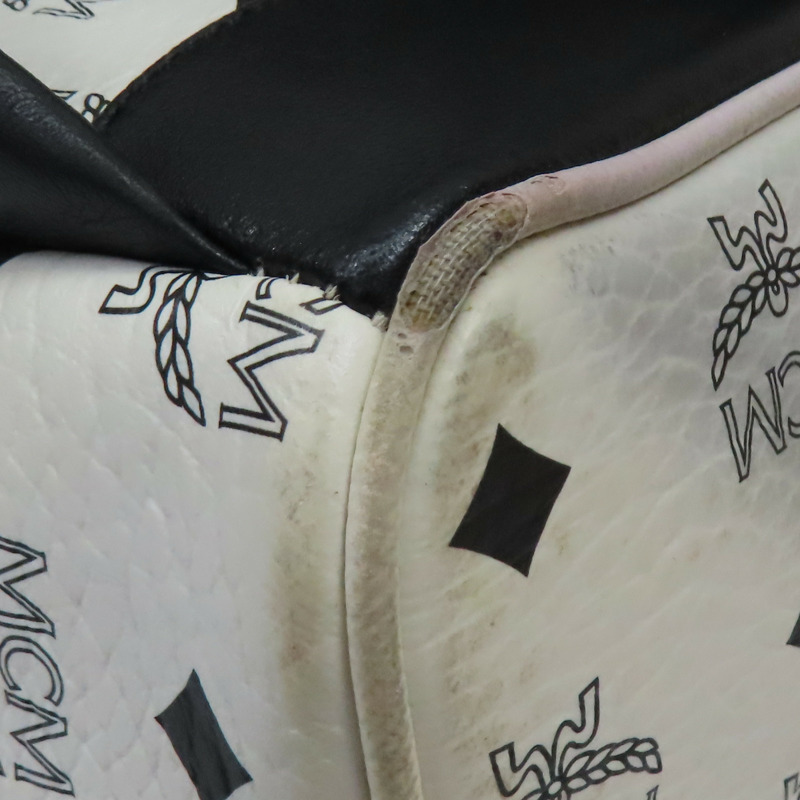 白色帆布 Visetos系列 Stark Bebe Boo 後背包【MCM】-13