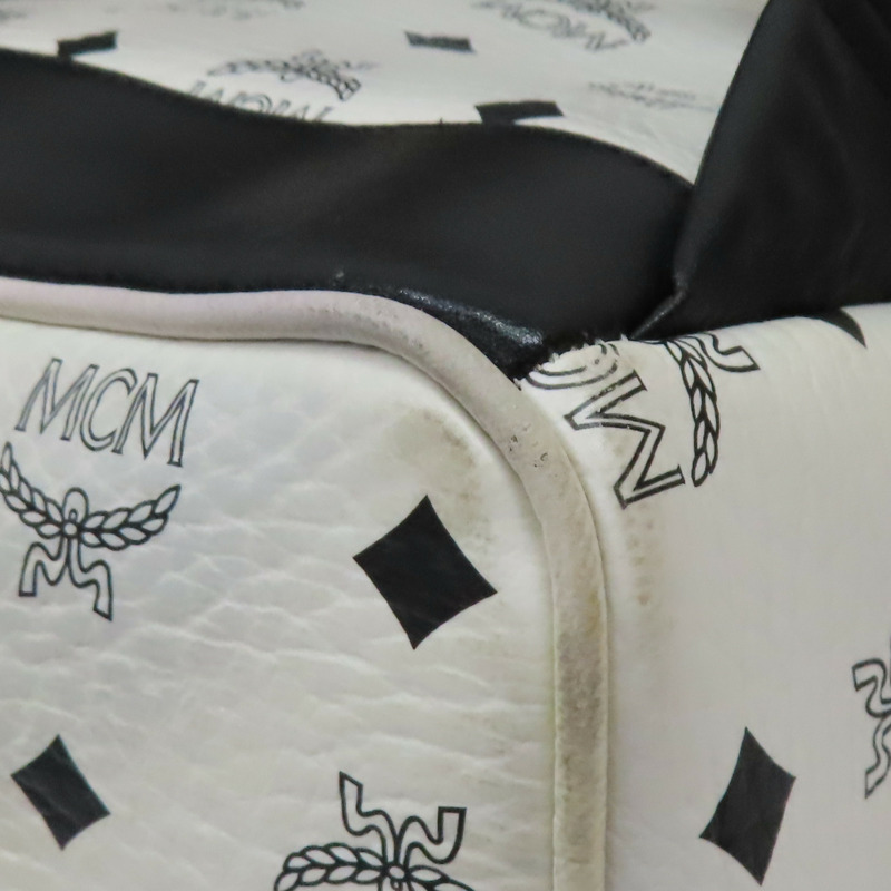 白色帆布 Visetos系列 Stark Bebe Boo 後背包【MCM】-14