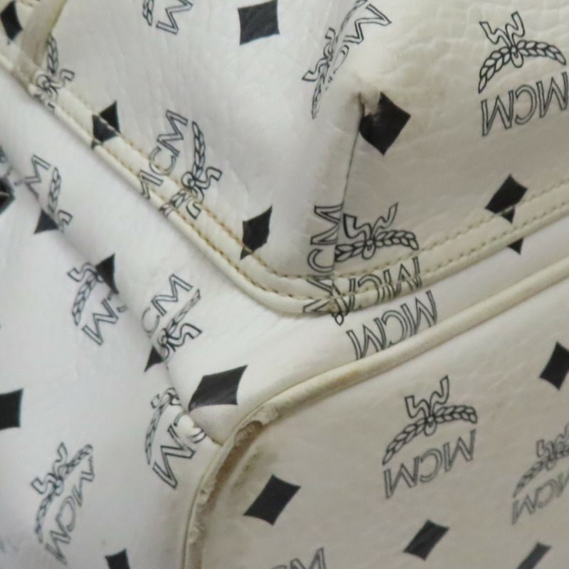 白色帆布 Visetos系列 Stark Bebe Boo 後背包【MCM】-15