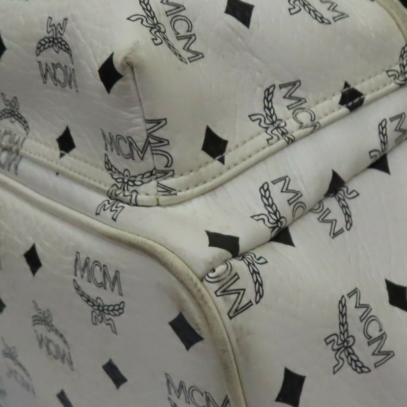 白色帆布 Visetos系列 Stark Bebe Boo 後背包【MCM】-16