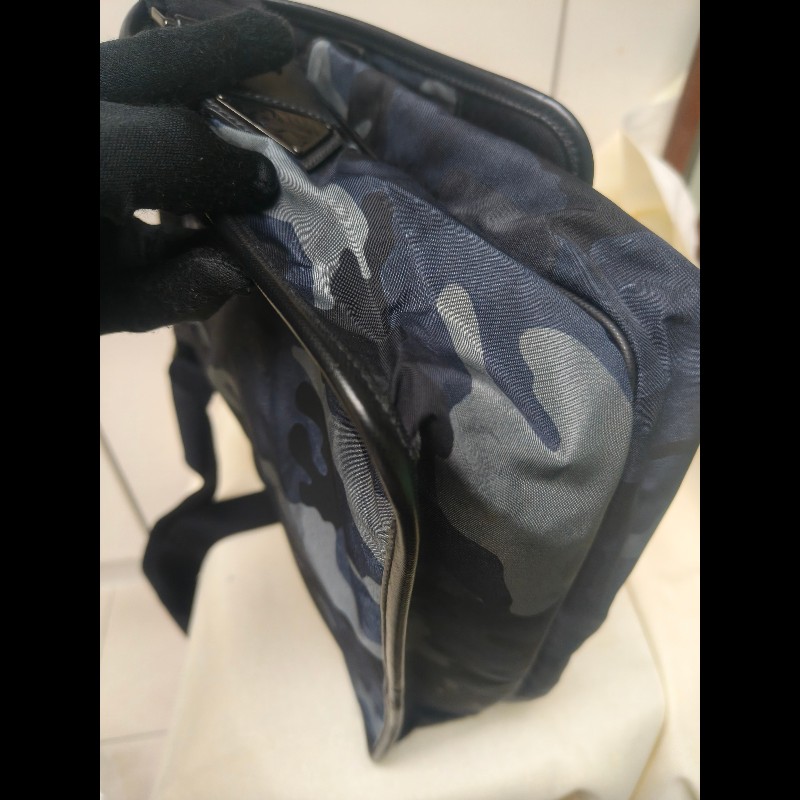 🔥年終狂降🔥【限時降價只到12/31（原23,800）】【8成新】㊣✨PRADA✨普拉達 藍色 迷彩 帆布 皮革 口袋 郵差包 肩背包 斜背包 /二手包/二手精品🌳二手樹屋🌳-6