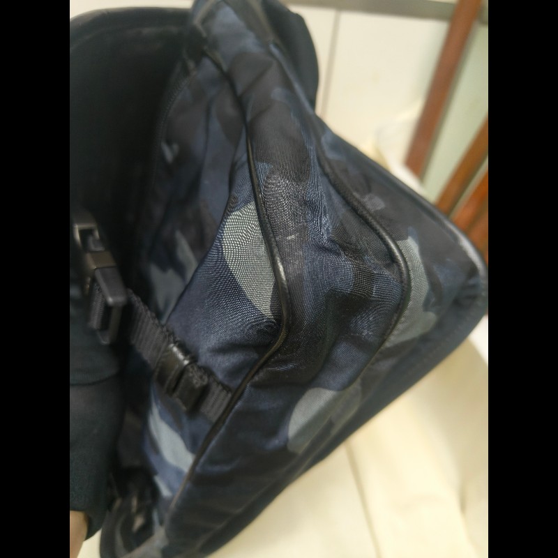 🔥年終狂降🔥【限時降價只到12/31（原23,800）】【8成新】㊣✨PRADA✨普拉達 藍色 迷彩 帆布 皮革 口袋 郵差包 肩背包 斜背包 /二手包/二手精品🌳二手樹屋🌳-8