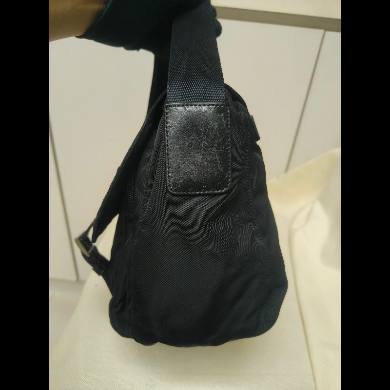 🔥年終狂降🔥【限時降價只到12/31(原18,800)】㊣✨PRADA✨(附防塵袋)普拉達 黑色 帆布 皮革 口袋 郵差包 肩背包 斜背包 /二手包/二手精品🌳二手樹屋🌳-3