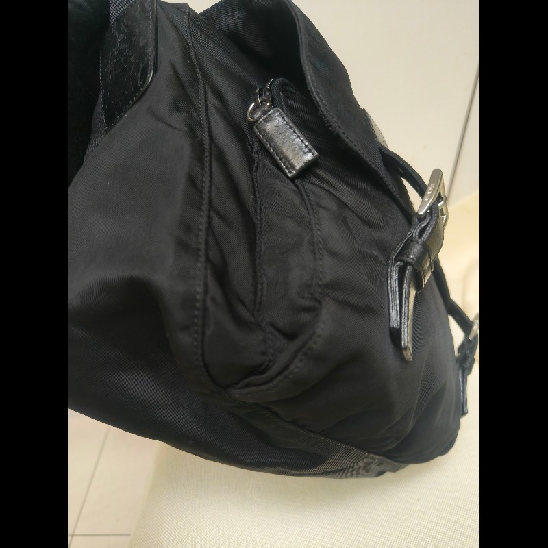 🔥年終狂降🔥【限時降價只到12/31(原18,800)】㊣✨PRADA✨(附防塵袋)普拉達 黑色 帆布 皮革 口袋 郵差包 肩背包 斜背包 /二手包/二手精品🌳二手樹屋🌳-8