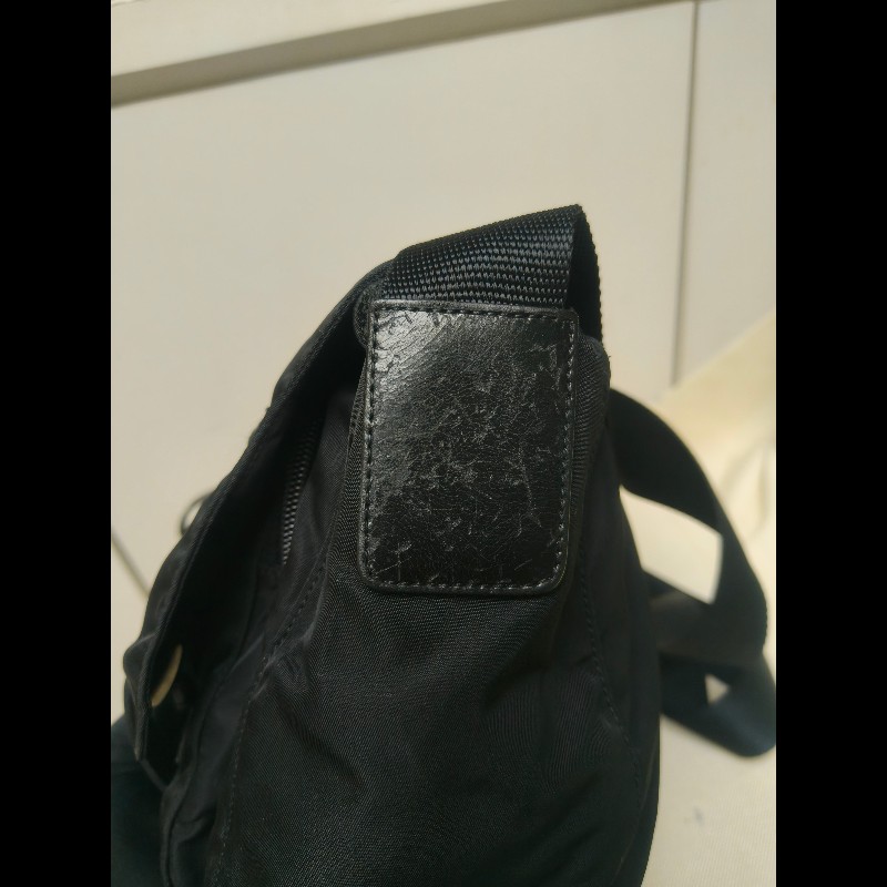 🔥年終狂降🔥【限時降價只到12/31(原18,800)】㊣✨PRADA✨(附防塵袋)普拉達 黑色 帆布 皮革 口袋 郵差包 肩背包 斜背包 /二手包/二手精品🌳二手樹屋🌳-22