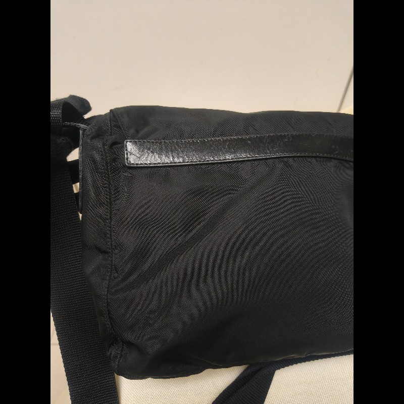 🔥年終狂降🔥【限時降價只到12/31(原18,800)】㊣✨PRADA✨(附防塵袋)普拉達 黑色 帆布 皮革 口袋 郵差包 肩背包 斜背包 /二手包/二手精品🌳二手樹屋🌳-24