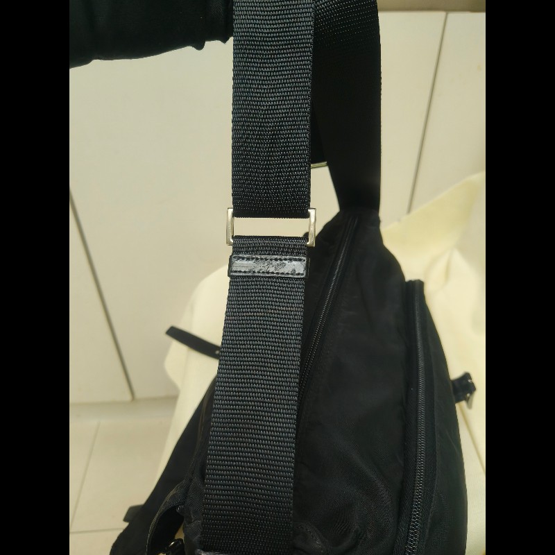 🔥年終狂降🔥【限時降價只到12/31(原18,800)】㊣✨PRADA✨(附防塵袋)普拉達 黑色 帆布 皮革 口袋 郵差包 肩背包 斜背包 /二手包/二手精品🌳二手樹屋🌳-30