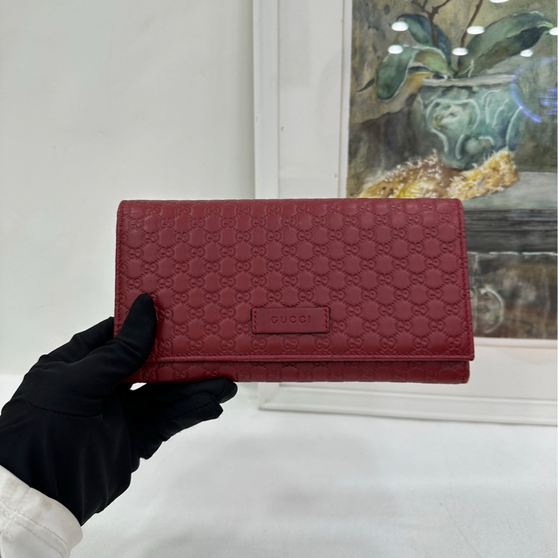 Gucci 暗花壓花皮夾-2