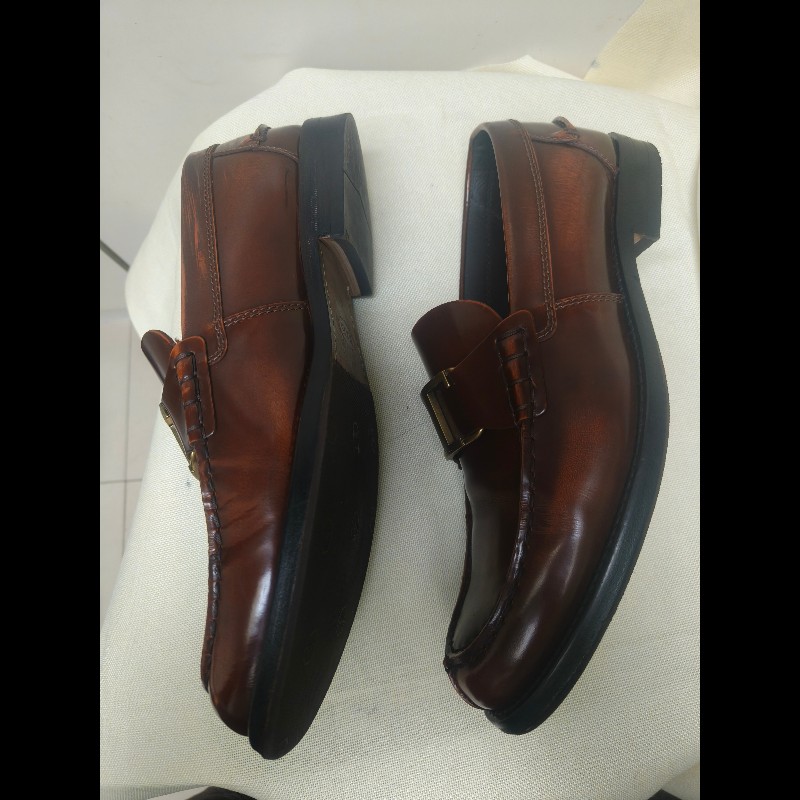 【8成新】㊣✨TOD'S✨（附鞋盒）**尺寸：8 1/2**陶德斯 咖啡色 皮革 漆皮 雲彩感 皮鞋 樂福鞋/二手鞋/二手精品/保證正品🌳二手樹屋🌳-2