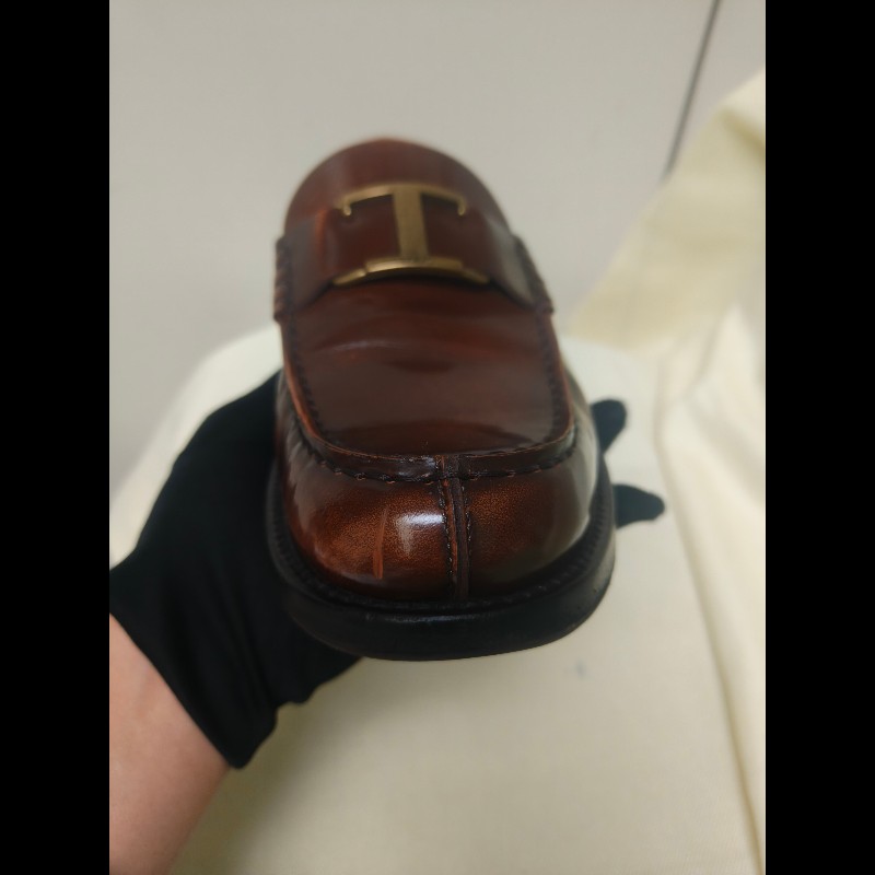 【8成新】㊣✨TOD'S✨（附鞋盒）**尺寸：8 1/2**陶德斯 咖啡色 皮革 漆皮 雲彩感 皮鞋 樂福鞋/二手鞋/二手精品/保證正品🌳二手樹屋🌳-5