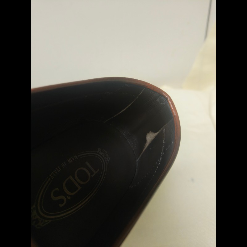 【8成新】㊣✨TOD'S✨（附鞋盒）**尺寸：8 1/2**陶德斯 咖啡色 皮革 漆皮 雲彩感 皮鞋 樂福鞋/二手鞋/二手精品/保證正品🌳二手樹屋🌳-12