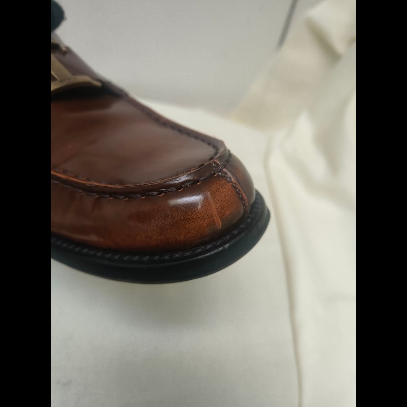 【8成新】㊣✨TOD'S✨（附鞋盒）**尺寸：8 1/2**陶德斯 咖啡色 皮革 漆皮 雲彩感 皮鞋 樂福鞋/二手鞋/二手精品/保證正品🌳二手樹屋🌳-18