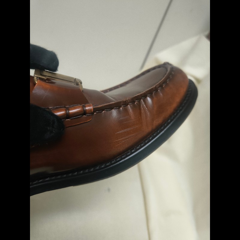 【8成新】㊣✨TOD'S✨（附鞋盒）**尺寸：8 1/2**陶德斯 咖啡色 皮革 漆皮 雲彩感 皮鞋 樂福鞋/二手鞋/二手精品/保證正品🌳二手樹屋🌳-19