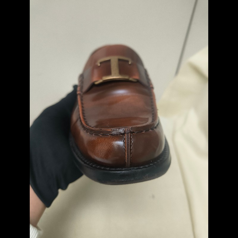 【8成新】㊣✨TOD'S✨（附鞋盒）**尺寸：8 1/2**陶德斯 咖啡色 皮革 漆皮 雲彩感 皮鞋 樂福鞋/二手鞋/二手精品/保證正品🌳二手樹屋🌳-23