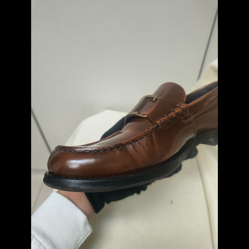 【8成新】㊣✨TOD'S✨（附鞋盒）**尺寸：8 1/2**陶德斯 咖啡色 皮革 漆皮 雲彩感 皮鞋 樂福鞋/二手鞋/二手精品/保證正品🌳二手樹屋🌳-24