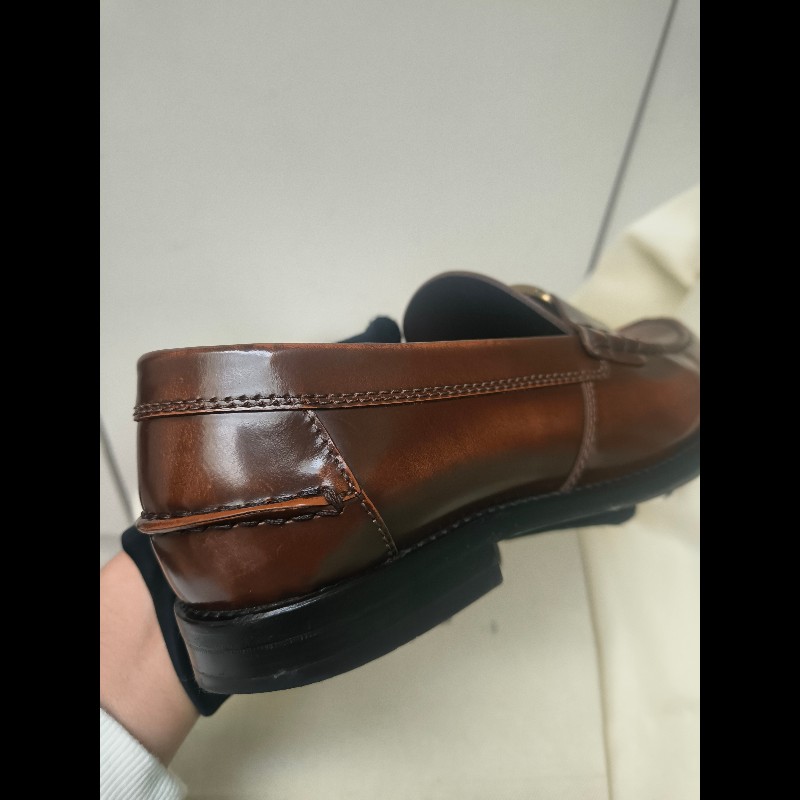 【8成新】㊣✨TOD'S✨（附鞋盒）**尺寸：8 1/2**陶德斯 咖啡色 皮革 漆皮 雲彩感 皮鞋 樂福鞋/二手鞋/二手精品/保證正品🌳二手樹屋🌳-27