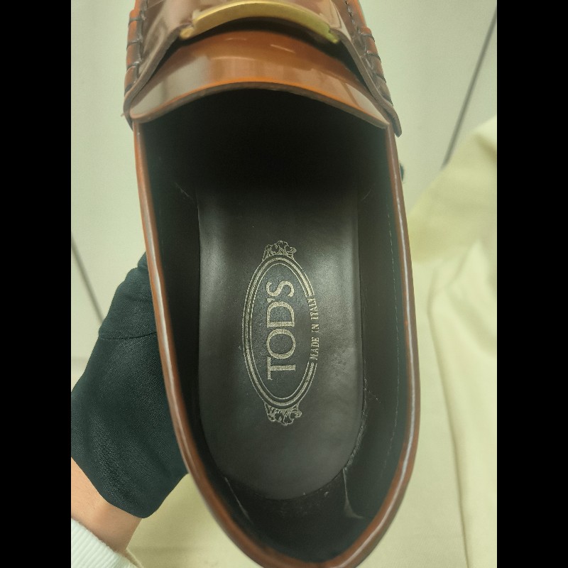 【8成新】㊣✨TOD'S✨（附鞋盒）**尺寸：8 1/2**陶德斯 咖啡色 皮革 漆皮 雲彩感 皮鞋 樂福鞋/二手鞋/二手精品/保證正品🌳二手樹屋🌳-29