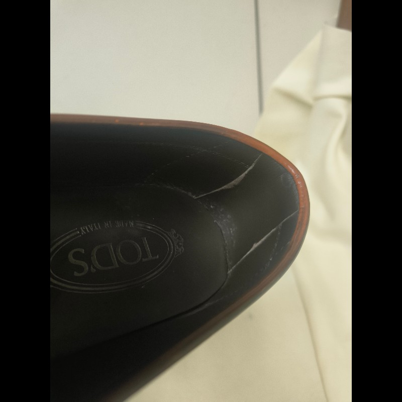 【8成新】㊣✨TOD'S✨（附鞋盒）**尺寸：8 1/2**陶德斯 咖啡色 皮革 漆皮 雲彩感 皮鞋 樂福鞋/二手鞋/二手精品/保證正品🌳二手樹屋🌳-30