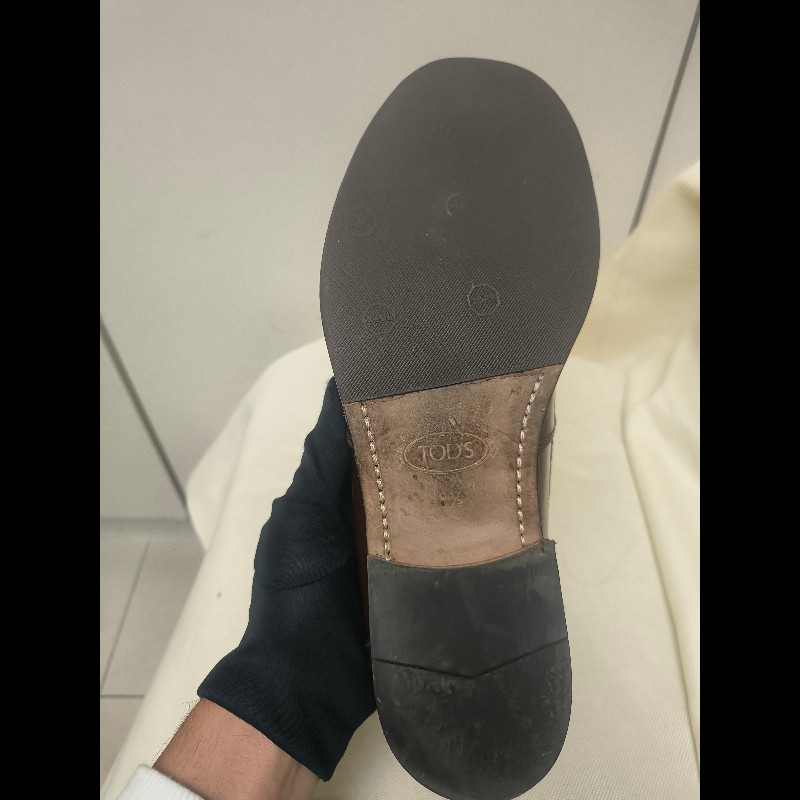 【8成新】㊣✨TOD'S✨（附鞋盒）**尺寸：8 1/2**陶德斯 咖啡色 皮革 漆皮 雲彩感 皮鞋 樂福鞋/二手鞋/二手精品/保證正品🌳二手樹屋🌳-32