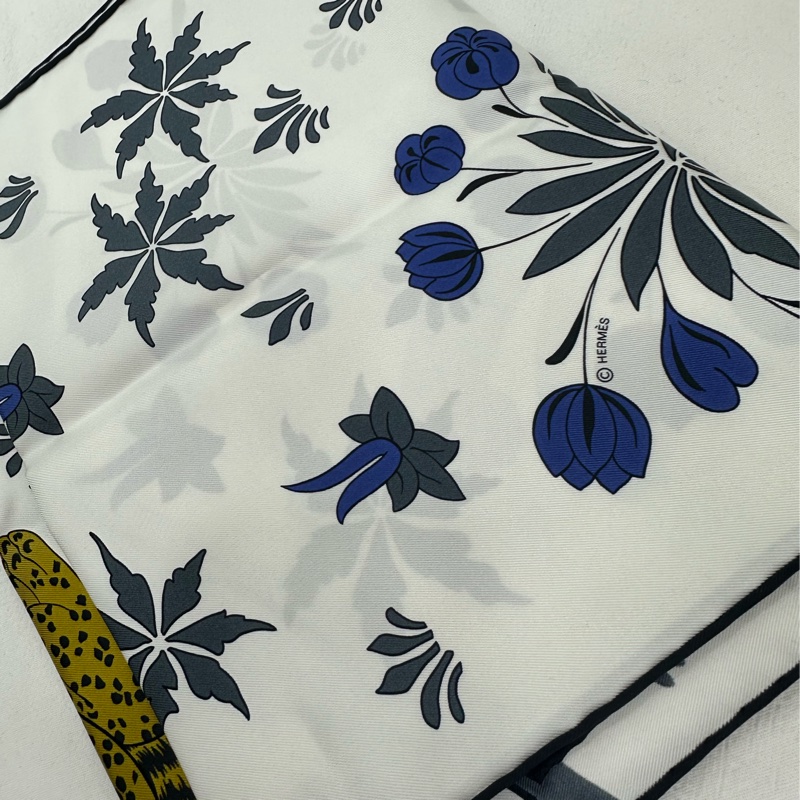 Hermes 愛馬仕絲巾180×30尺寸花豹成雙系列長twilly 全新-4