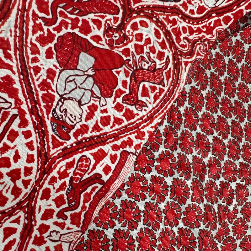 Hermes愛馬仕maxi twilly真絲絲巾綁帶-4