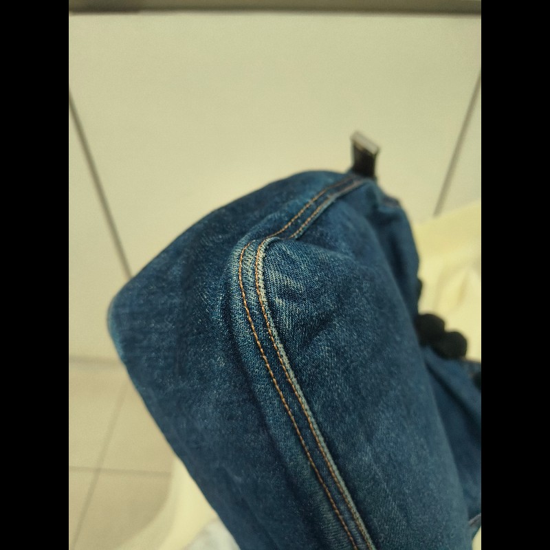 🔥年終狂降🔥【限時降價只到12/31（原22,800）】【8成新】㊣✨ FENDI✨芬迪 藍色 牛仔 掀蓋式 釘釦 法棍包 牛仔包 腋下包 肩背包/二手包/二手精品/保證正品🌳二手樹屋🌳-13