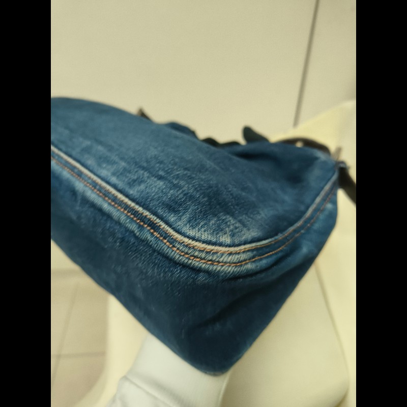 🔥年終狂降🔥【限時降價只到12/31（原22,800）】【8成新】㊣✨ FENDI✨芬迪 藍色 牛仔 掀蓋式 釘釦 法棍包 牛仔包 腋下包 肩背包/二手包/二手精品/保證正品🌳二手樹屋🌳-14