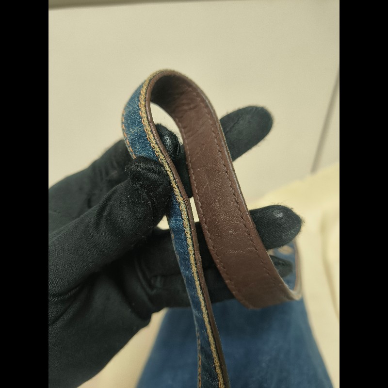 🔥年終狂降🔥【限時降價只到12/31（原22,800）】【8成新】㊣✨ FENDI✨芬迪 藍色 牛仔 掀蓋式 釘釦 法棍包 牛仔包 腋下包 肩背包/二手包/二手精品/保證正品🌳二手樹屋🌳-24