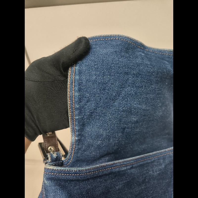 🔥年終狂降🔥【限時降價只到12/31（原22,800）】【8成新】㊣✨ FENDI✨芬迪 藍色 牛仔 掀蓋式 釘釦 法棍包 牛仔包 腋下包 肩背包/二手包/二手精品/保證正品🌳二手樹屋🌳-27