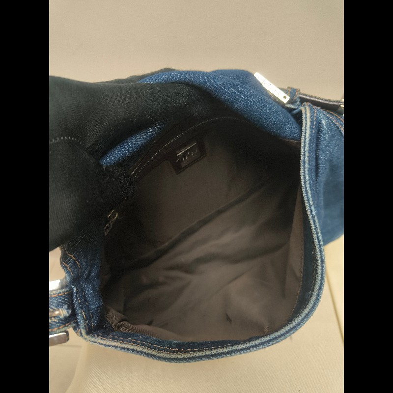 🔥年終狂降🔥【限時降價只到12/31（原22,800）】【8成新】㊣✨ FENDI✨芬迪 藍色 牛仔 掀蓋式 釘釦 法棍包 牛仔包 腋下包 肩背包/二手包/二手精品/保證正品🌳二手樹屋🌳-31