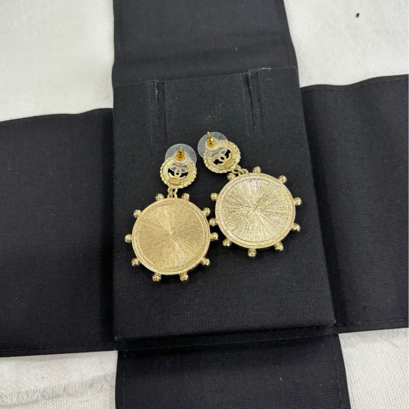 Chanel香奈兒LA PAUSA船舵耳環耳釘 有一隻少了一顆鑽-5