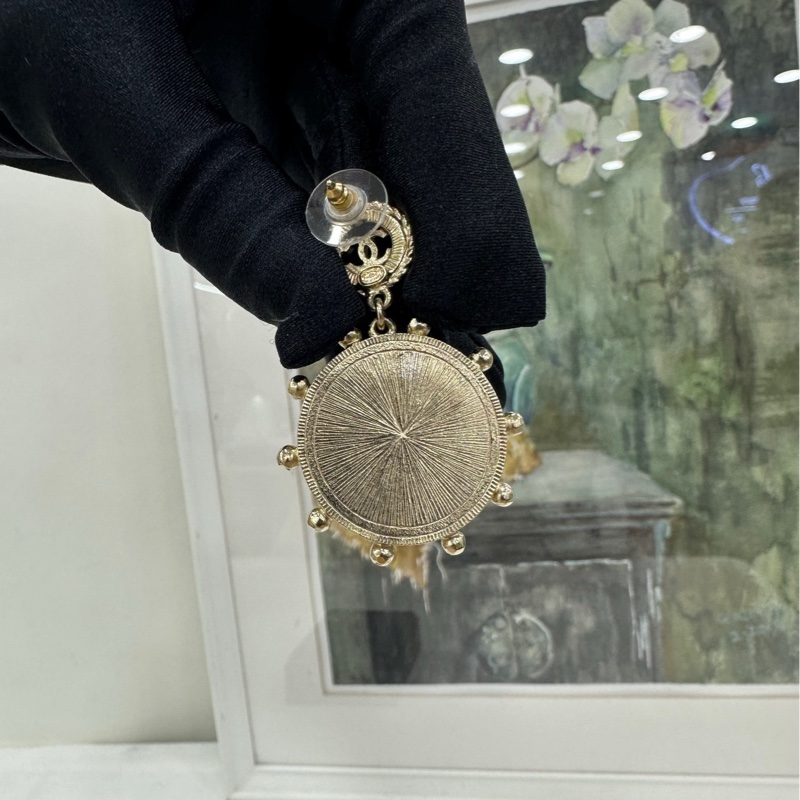 Chanel香奈兒LA PAUSA船舵耳環耳釘 有一隻少了一顆鑽-7