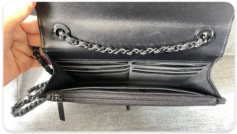 CHANEL WOC高質感小羊皮三用鏈帶包（黑/黑鍊）-6