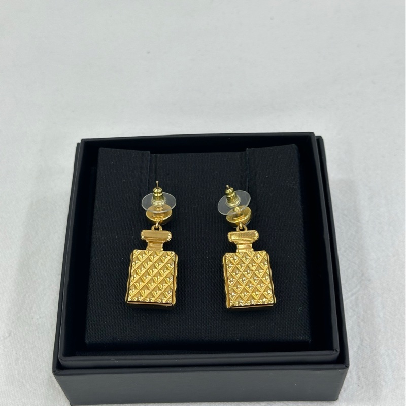 Chanel/香奈兒 5號香水瓶水鑽耳環耳釘 難買的款-2