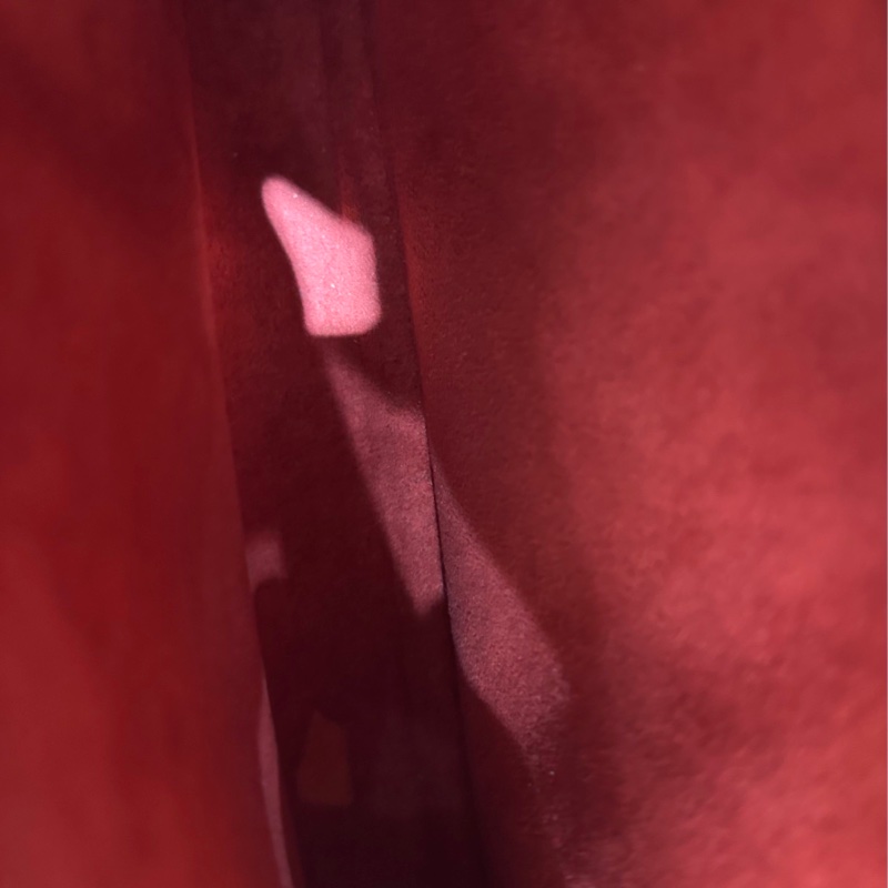 【98新】LV/路易威登 Victoire 維多利亞 老花拼紅鏈條包-5