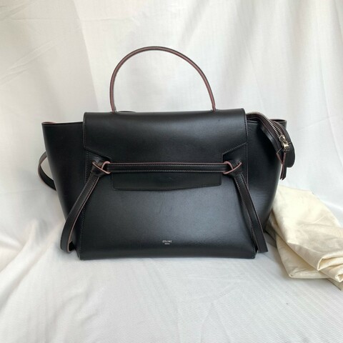 CELINE 黑色全皮鯰魚 底長28
