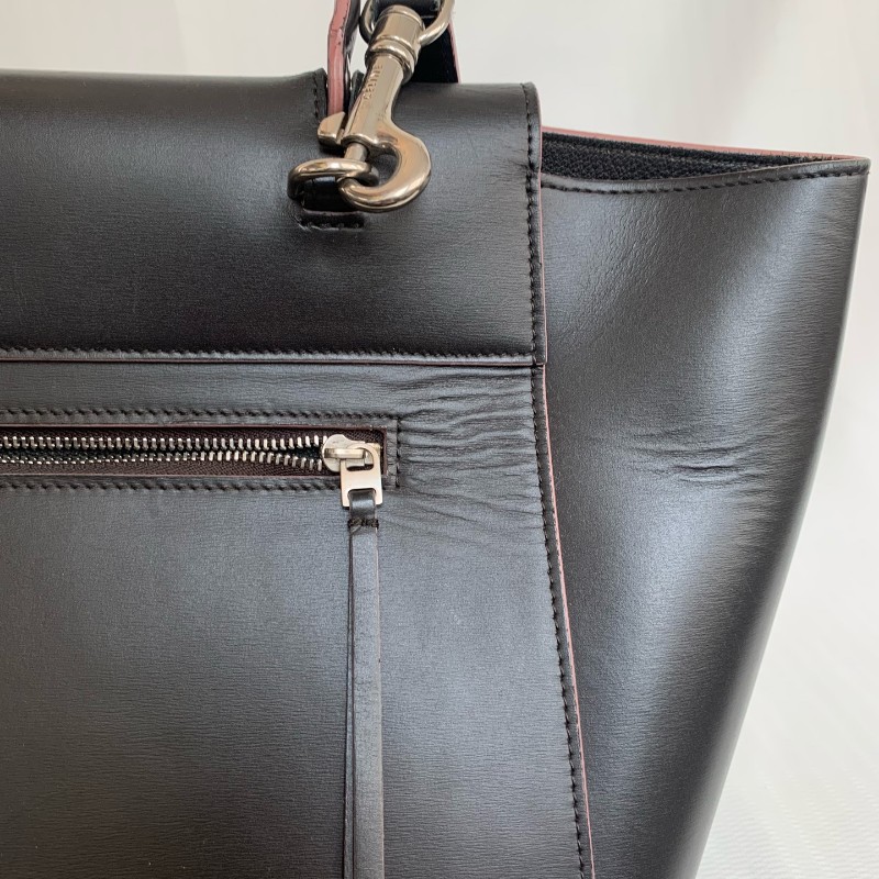 CELINE 黑色全皮鯰魚 底長28-17