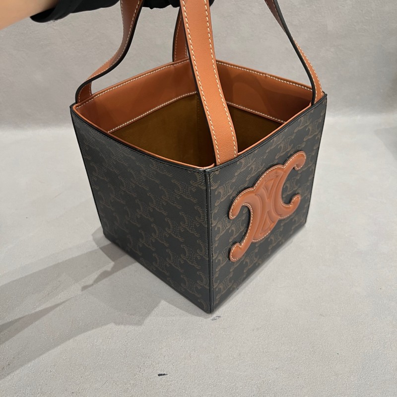 Celine Cube凱旋門老花立體方盒子包手提包-2