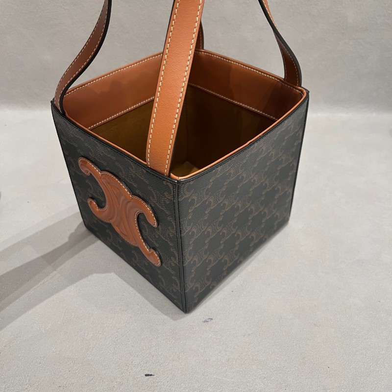 Celine Cube凱旋門老花立體方盒子包手提包-3