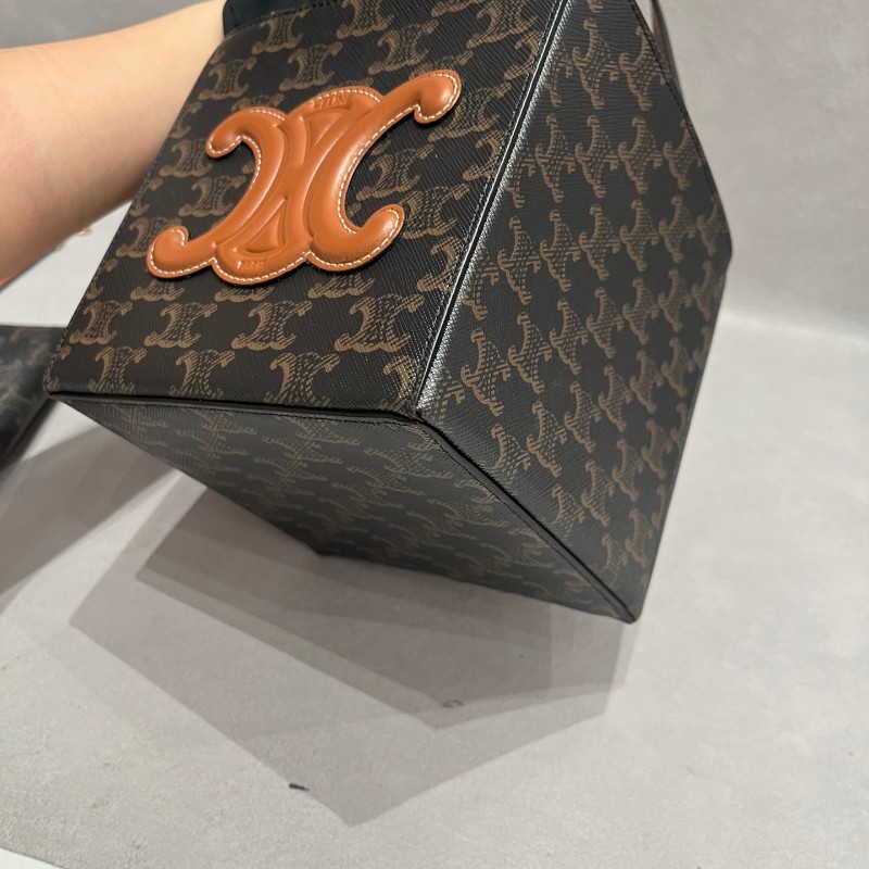 Celine Cube凱旋門老花立體方盒子包手提包-5