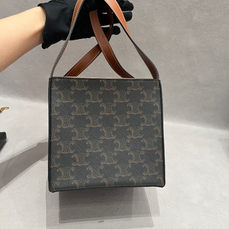 Celine Cube凱旋門老花立體方盒子包手提包-6