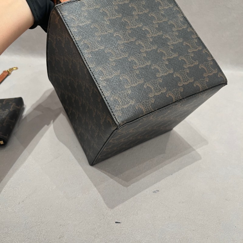 Celine Cube凱旋門老花立體方盒子包手提包-10