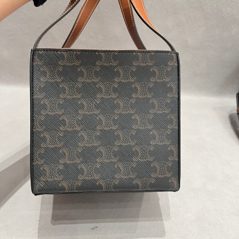 Celine Cube凱旋門老花立體方盒子包手提包-18