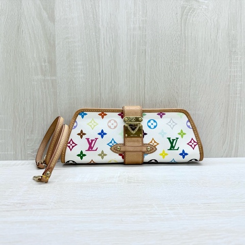 LV白彩插釦晚宴腋下包M40049