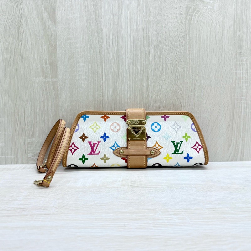 LV白彩插釦晚宴腋下包M40049-0